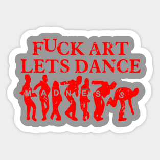 Madness - Lets Dance 80s Vintage Retro Collector Red Sticker